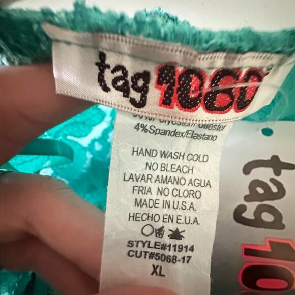 Vintage Tag 1080 Lace Y2K Babydoll Tank Top XL Green Romantic Fairy Coquette USA - Picture 7 of 9